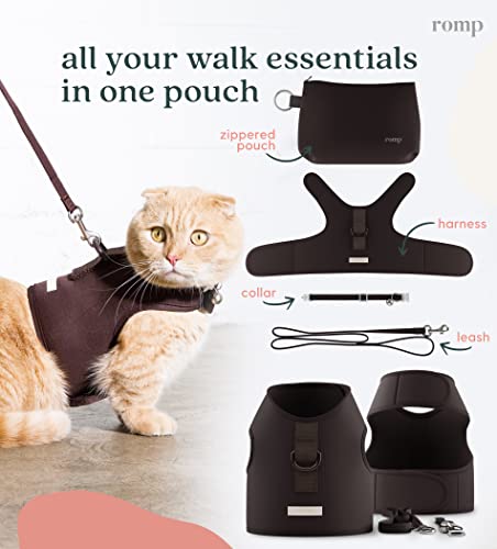 Cat Harness, Collar & Leash Set - Escape Proof Adjustable Choke Free Velcro Harness Vest for Walking Cats & Kittens (Sable...