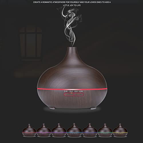Diffusers for Essential Oils Large Room 550ml Aroma Diffuser for Home, Ultra Quiet Aromatherapy Essential Oil Diffuser, Ul...