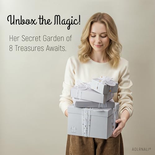 AOLRNALI Birthday Gift for Tween & Teen Girls, 8-Piece Secret Garden Gift Box Set for Christmas, Teen Girl Trendy Stuff, P...