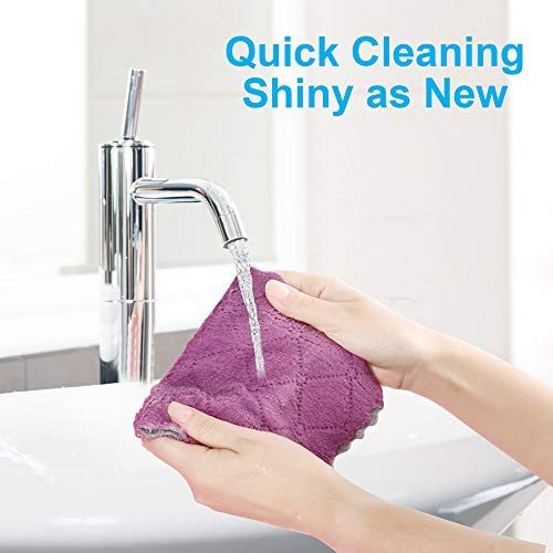 lSmall Reusable Cleaning Cloths, 6 x 10 inch, Super Absorbent Multipurpose Dish Cloths, for Furniture Rags, Kitchen Cloth...