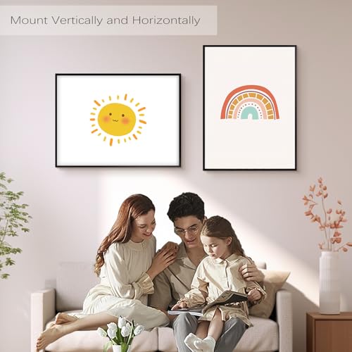 Golden State Art 18x24 Picture Frame Set of 3 - Black Thin Border - Display Photo 16x20 with Mat or 18x24 Without Mat - Po...