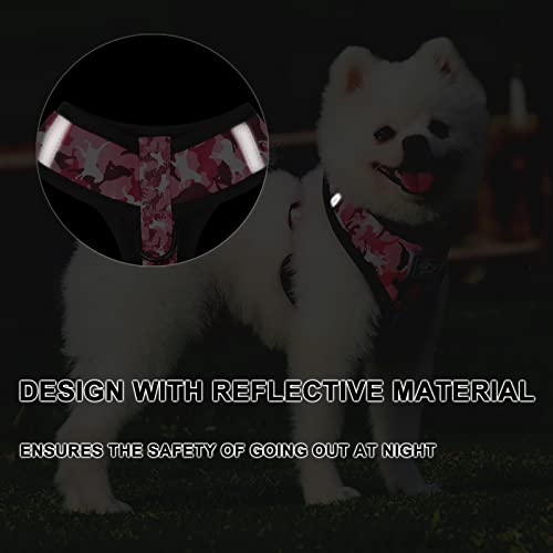 Dog Harness and Leash Set for Small Dogs, Adjustable Reflective No Pull Dog Vest Harness for Puppy with Bow-tie Collar, Le...