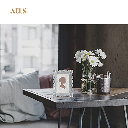 AELS 4x6 Inch Vintage Picture Frame, Elegant Antique Photo Frames with Glass Front, Photo Display, Tabletop Wall Hanging, ...