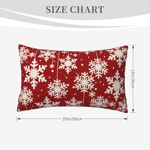 NIDITW Happy Winter Have Yourself A Merry Little Christmas Beautiful Snowflakes Waist Lumbar Red Cotton Burlap Linen Throw...