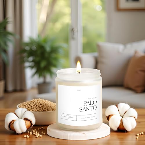 Putart Palo Santo Highly Scented Candle for Home, 9oz Natural Soy Aromatherapy Non Toxic Candles with Essential Oil, Home ...
