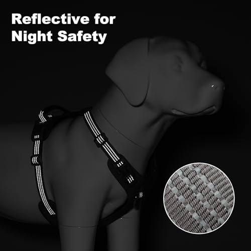 ApakBak No Pull Dog Harness – Adjustable Reflective Nylon Vest for Small Medium Large Dogs, Escape Proof Training Harness ...