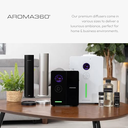 Aroma360 - Mini360 Scent Essential Oil Diffuser - Cold-Air Diffusion Technology - 400 sq. ft. Coverage - Waterless Air Dif...