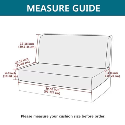 KRFOONN RV Dinette Cushion Covers Stretch Camper Cushions Cover Replacement Couch Cushion Slipcovers Washable Loveseat Sli...
