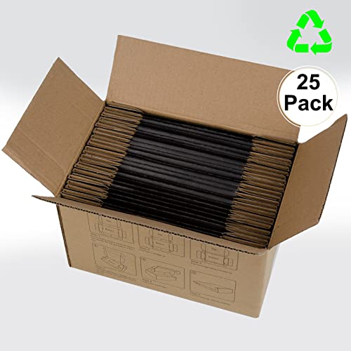 Sodissa 6x4x2 Inches Shipping Boxes Pack of 25, Packaging Corrugated Cardboard Mailer Boxes for Small Bussiness, Black