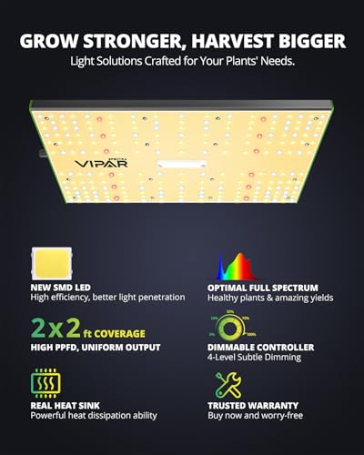 VIPARSPECTRA P700 Grow Light, 70 Watt Dimmable Full Spectrum Plant Light, LED Grow Lights for Indoor Plants Seed Starting ...