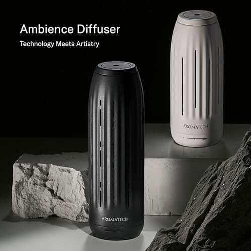 AromaTech Ambience Scent Diffuser for Essential Oil Blends & Fragrances – Waterless Scent Machine w/Bluetooth for Home, Ba...