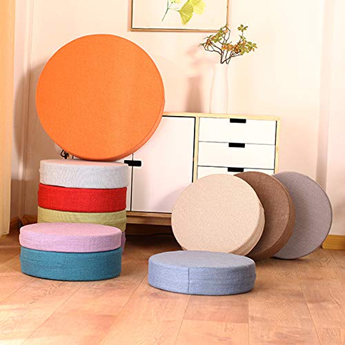 Kelendle Round Floor Pillow Cover Tatami Floor Cushion Cover Straw Japanese Futon Cover Meditation Seating Ottoman Throw C...