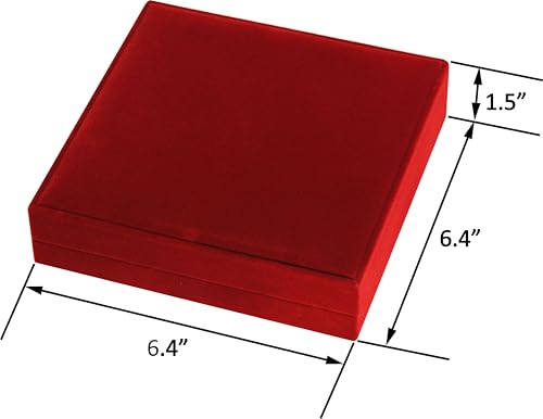 LAODA Red Color Big Necklace Chain Jewelry Gift Box Soft Touch Premium Velvet Material Choker Necklace Storage Holder Box ...