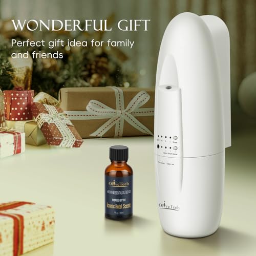 Plug in Scent Diffuser, OliveTech Waterless Essential Oil Diffuser, Cover Up to 500 Sq. Ft., Hotel Collection Diffuser, Ar...
