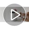 Lebenrich Rotating Pen Holder for Desk, 5 Slots Unique White Desk Organizer Easthetic Desktop Supplies and Accessories for...