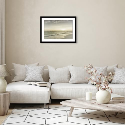 Americanflat 20x28 Picture Frame with Polished Plexiglass - Use as 16x24 Frame with Mat or Display 20x28 Photo Without Mat...