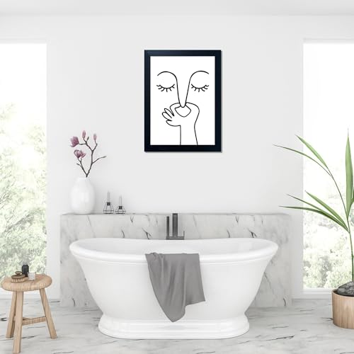 Black and White Bathroom Wall Decor Bad Smell Humorous Wall Art Funny Guest Toilet Picture Print Painting Modern Minimalis...