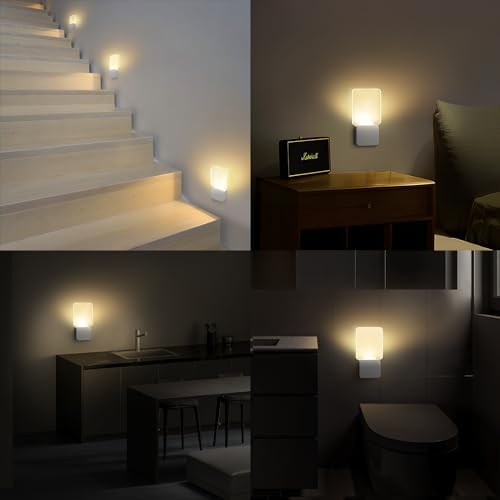 oviitech Superior Night Light with Dusk to Dawn Light Sensor at Bottom, Light in Warm White for Hallway, Bedroom, Living R...