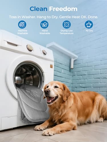 Pawhoo Dog Cooling Mat, Anti-Slip, Thick 3D Orthopedic Summer Pad for Dogs & Cats, Q-MAX > 0.5, Non-Toxic, Machine Washabl...
