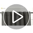 NICETOWN Pitch Black Solid Thermal Insulated Grommet Blackout Curtains/Drapes for Bedroom Window (2 Panels, 42 inches Wide...