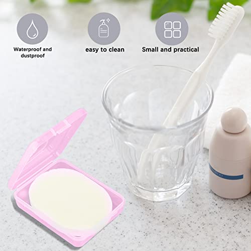 KKONHII Portable Travel Cotton Pad Holder Cotton Swab Ball Holder Dispenser Cosmetic Sponge Storage Box with Transparent L...