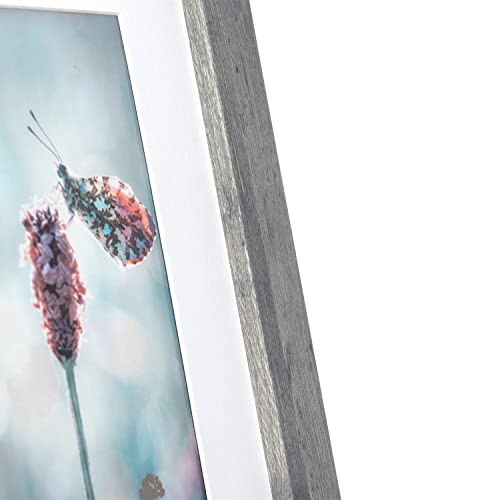 Scholartree Grey 5x7 Picture Frame,Display 5x7 without Mat or 4x6 with Mat