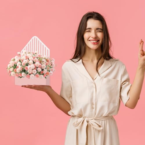 4 Pcs Mother's Day Florist Bouquet Envelope Boxes Mixed Style Flower Bouquet Packaging Gift Paper Boxes Gift Wrapping Enve...