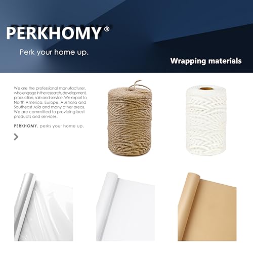 PerkHomy Clear Cellophane Wrap Roll 16" x 100' 3 Mil Thick Cellophane For Gift Basket Treats Goodie Wrapping Craft Flower ...