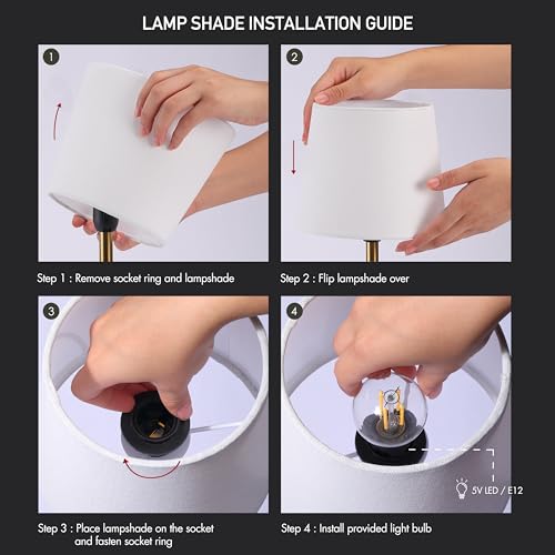 O’Bright Seraph mini – Cordless LED Table Lamp with Dimmer, Built-in Rechargeable Battery, 3-Level Brightness, Patio Table...