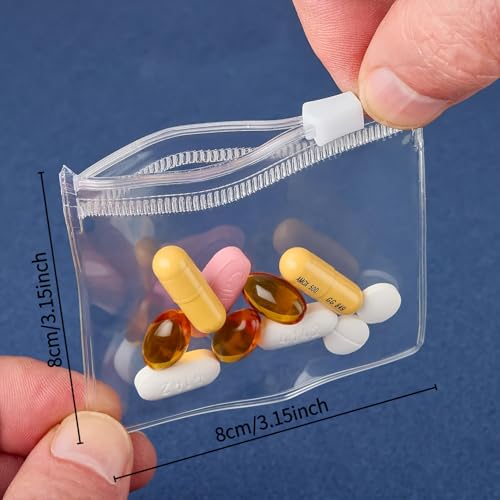 30 Pcs Jewelry Storage Rolls Travel Pouch : Clear Mini Bags for Organizing Pills, Jewelry, Small Essentials, Reusable Compact