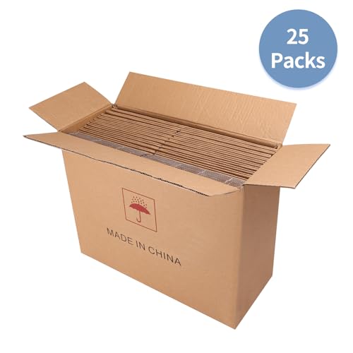 Hoikwo 8x8x8 Shipping Boxes Set of 25, White Corrugated Cardboard Box for Small Business for Packaging Mailing