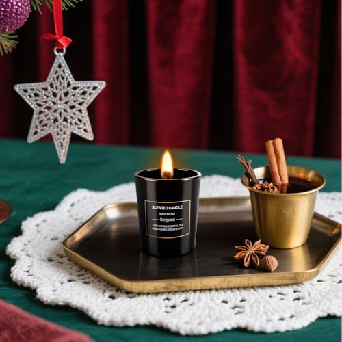 12 Pack Scented Black Candles Gift Set, Natural Soy Wax Aromatherapy Candles for Home, 12 Fragrances, Perfect for Stress R...