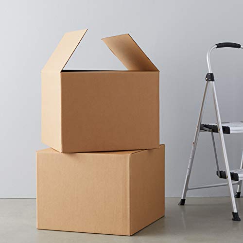 Amazon Basics Cardboard Moving Boxes for Packing and Shipping, Large Size, 20" x 20" x 15", Brown, 6-Pack
