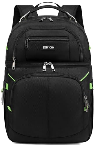 Insulated Cooler Backpack,Double Deck Leakproof Cooler Bag,Insulated Backpack Cooler Lunch Backpack for Men Women
