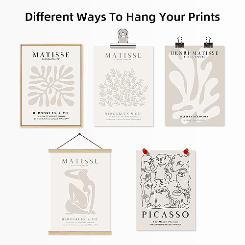 Youillne Henri Matisse Wall Art Prints Flower Abstract Canvas Pictures Aesthetic Beige Wall Art Decor Matisse Picasso Post...