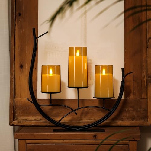 Homemory Realistic Flickering Flameless Candles, Battery Operated Candles with Remote Control and Timer, LED Fake Electric...