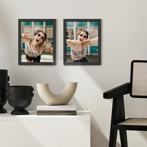 upsimples 8x10 Picture Frame, Wall Gallery Photo Frames with Engineered Wood, Black 1 Pack