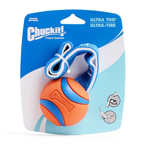 Chuckit! Ultra Tug Dog Toy, Medium Fetch and Dog Ball Tug Toy for Dogs 20-60 Pounds