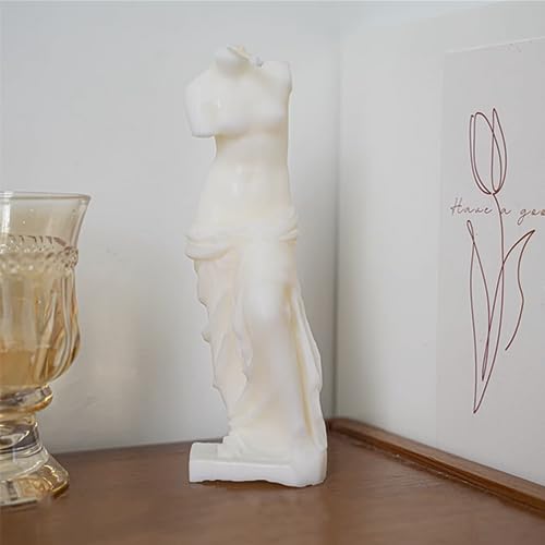 NatureMan 2 Pcs Venus Statue Scented Candle, Aroma Soy Wax Decorative Candle for Table Photo Prop Birthday Gift, for Medit...