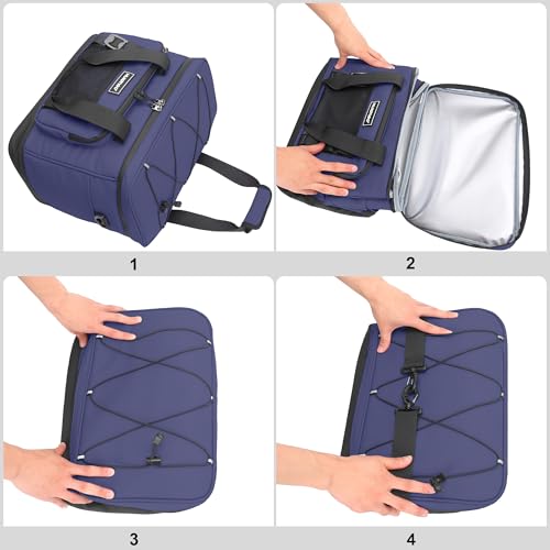 Hulongo Insulated Foldable Collapsible Cooler Bag Soft Sided Cooler for Picnic, Camping, Grocery Shopping, Beach, 30L