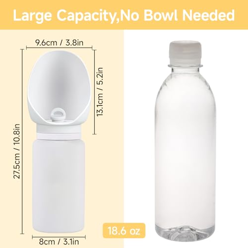 Dog Water Bottle, Leakproof Portable Water Bowl for Dog, Lightweight Water Bottle for Dogs, Food Grade Silicone, Collapsib...