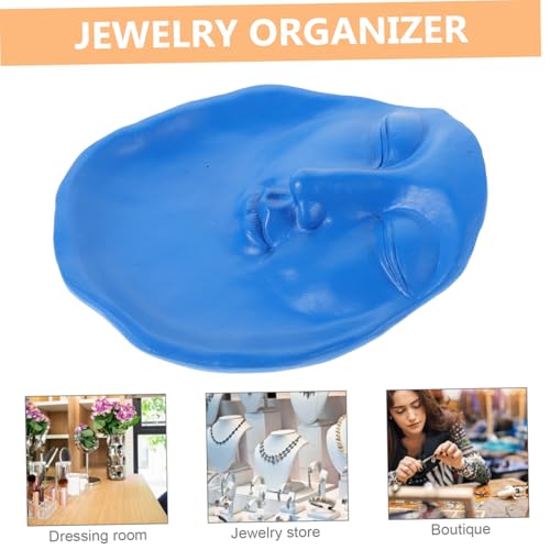 CAXUSD Abstract Face Resin Tray Decorative Organizer Storage Dish for Bedroom Bathroom Decor Versatile Aesthetic Home Accent