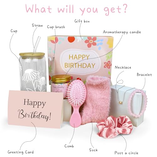 PPXMEEUDC 10 Piece Set Birthday Gifts for Teen Girls Teenage Girls Basket Gift Sets for Her Friend Daughter Sister Niece G...