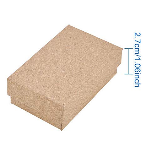 Luejnbogty 24PCS Kraft Paper Gift Box Small Kraft Paper Jewelry Box Handmade Cardboard Packing Gift Box Wedding Decorations
