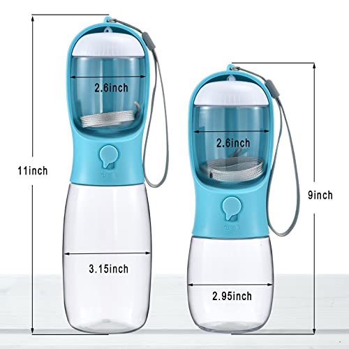Cibaabo Dog Water Bottle with Food Container, Travel Puppy Water Bowl, Portable Pet Dispenser, Dog Stuff Accessories Item...
