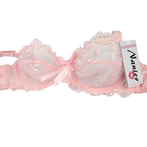 Nanier Women's Thin Transparent Lace Bra Set