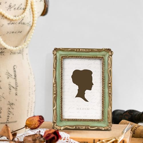AELS 4x6 Inch Vintage Picture Frame, Elegant Antique Photo Frames with Glass Front, Photo Display, Tabletop Wall Hanging, ...