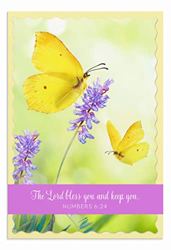 DaySpring - Anniversary Butterflies - 4 Floral Butterfly Designs Assortment with Scripture - 12 Anniversary Boxed Cards & ...
