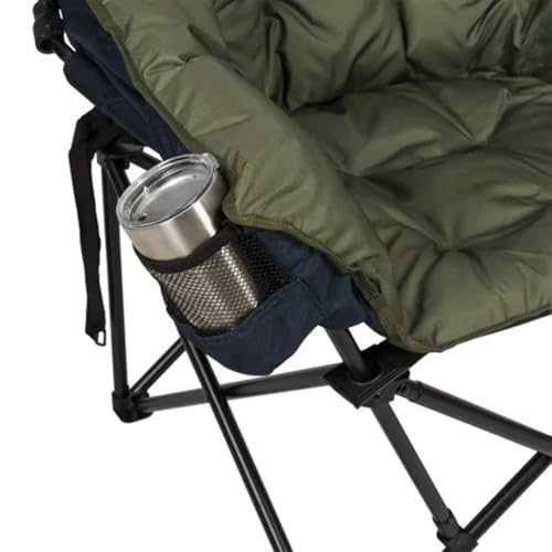 Tommy Bahama Destination Relaxation Extra Large Oversized Camping Club Chair with Extra-Thick Cushions (Camo-Green)