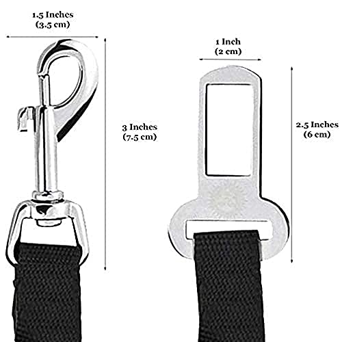 SunGrow Dog Seat Belt for Car, Adjustable Nylon Pet Seatbelt, Supports All Cars, Dog Car Leash Seat Belt, Seatbelt for Dog...